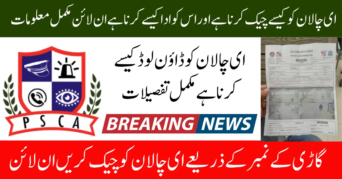 PSCA E-Challan Punjab 2025 How To Check And Pay Online Full Step-by-Step Guide