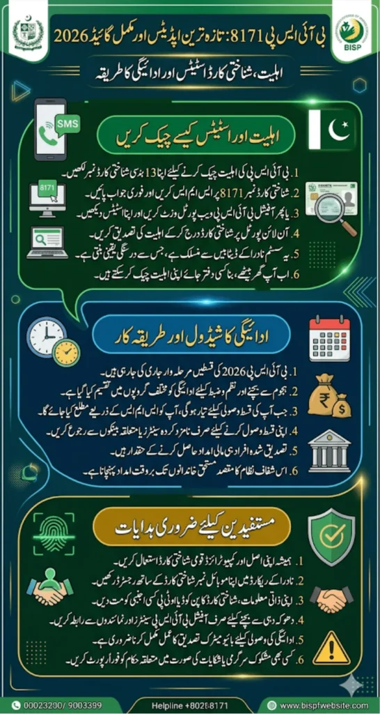 Latest BISP 8171 Payment Updates 2026 Check Eligibility & CNIC Status Online