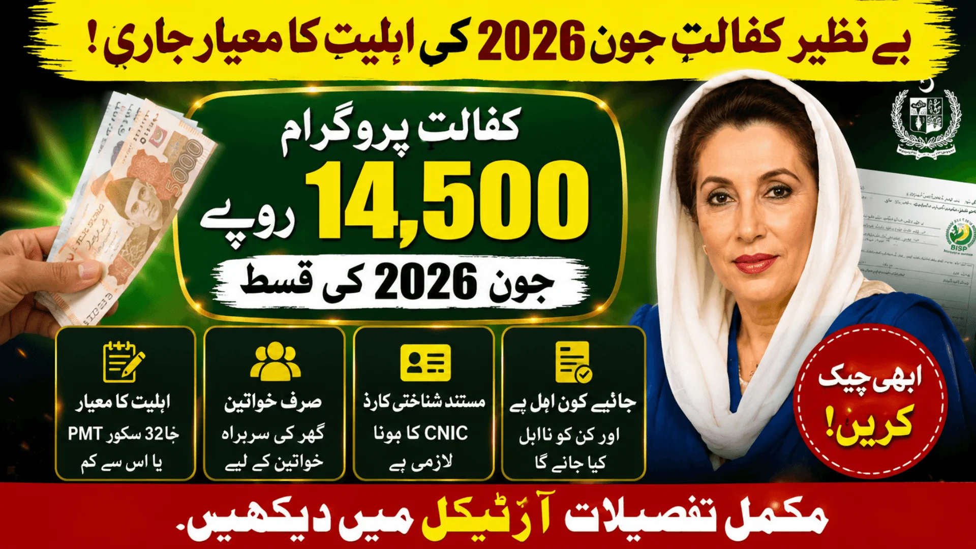 Benazir Kafalat 14500 June 2026 Eligibility Criteria Know Who Is Eligible