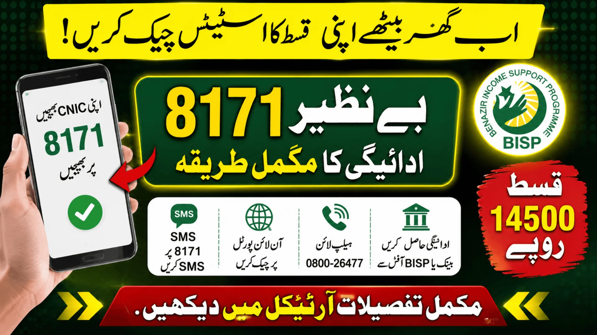 How To Verify BISP 8171 Payment Status Online In 2026 Complete BISP 8171 Payment Verification Process