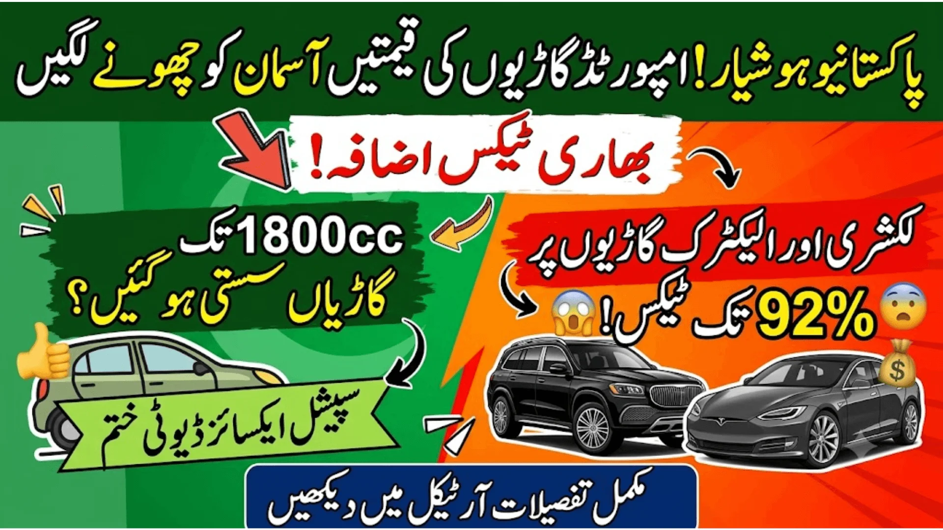 Pakistan Announces Massive Tax Increase On Imported Luxury And Electric Cars